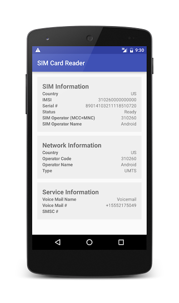 SIM Card Reader Application Screenshots SIM Card Reader Application Screenshots