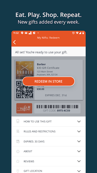 Nift  Neighborhood Gift Application Screenshots