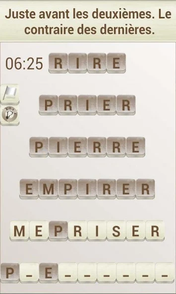 Jeu de Mots en Français Application Screenshots