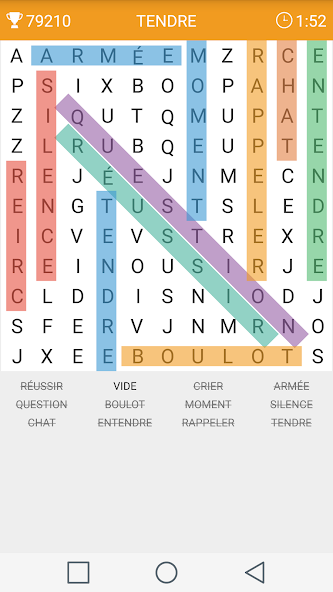 Mots Mêlés Application Screenshots