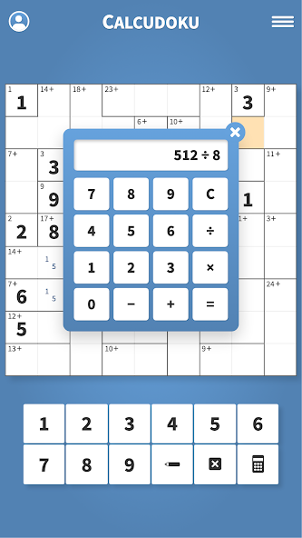 Calcudoku Application Screenshots Calcudoku Application Screenshots