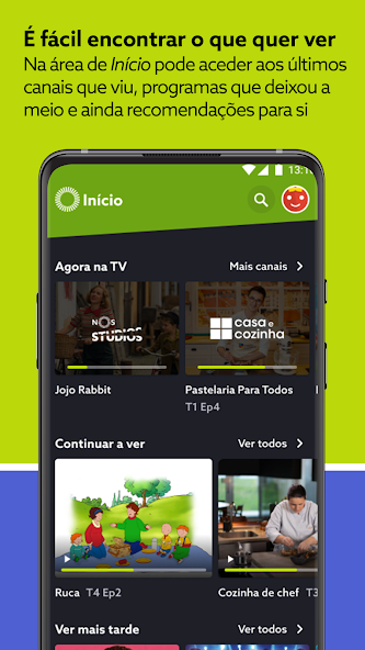 NOS TV Application Screenshots