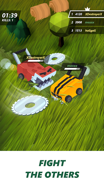 Grass cut.io - survive & become the last lawnmower Application Screenshots