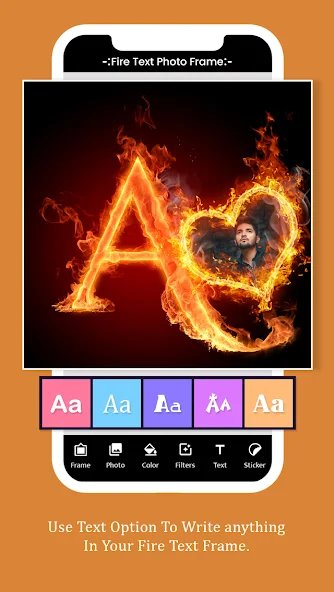 Fire Text Photo Frame Application Screenshots Fire Text Photo Frame Application Screenshots