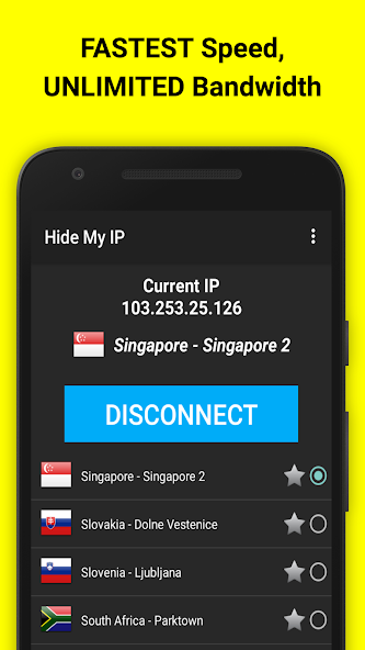 Hide My IP Application Screenshots