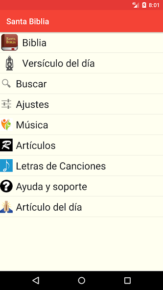 Santa Biblia Application Screenshots Santa Biblia Application Screenshots