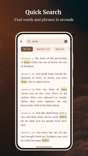 King James Bible (KJV) Application Screenshots King James Bible (KJV) Application Screenshots
