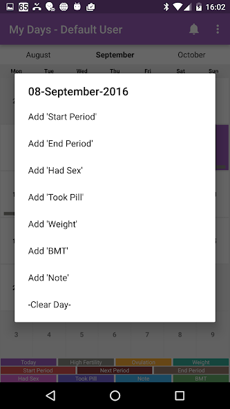 My Days - Ovulation Calendar & Period Tracker ™ Application Screenshots