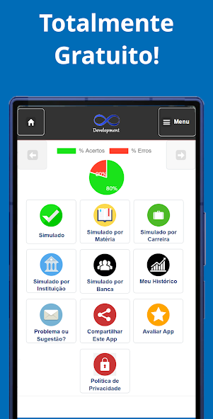 Simulado Concursos Matemática Application Screenshots Simulado Concursos Matemática Application Screenshots