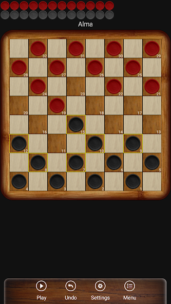 English Checkers - Online Application Screenshots