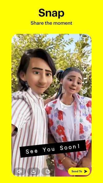 Snapchat Application Screenshots