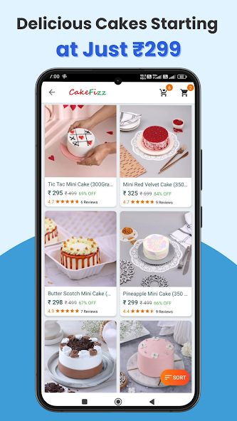 CakeFizz Application Screenshots