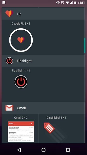 Flashlight Widget Application Screenshots