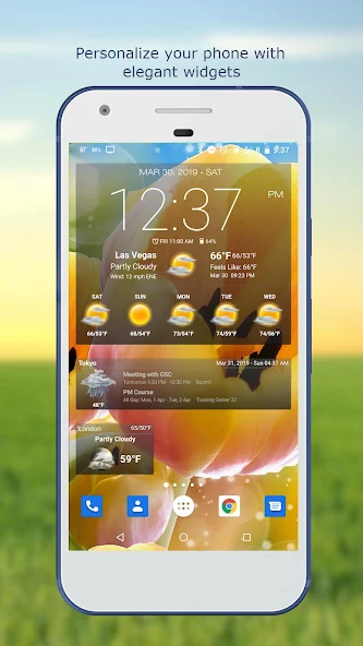 Weather & Clock Widget Application Screenshots